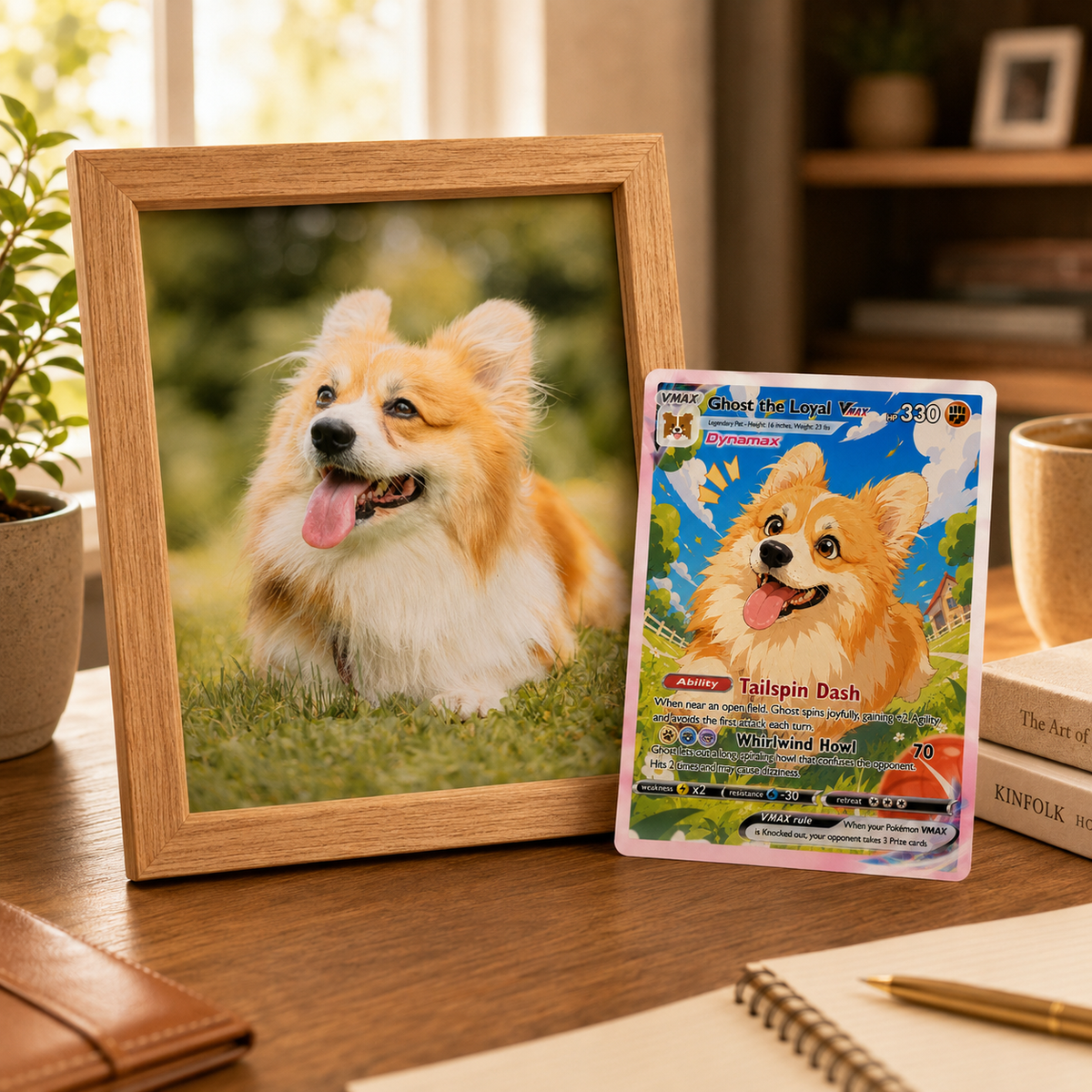 Custom Pokémon Card for Pet Lovers - Personalized Pokemon Card with Pet Photo for Dog Mom, Cat Mom, Dog Dad, Cat Dad - CPC-Pet-01
