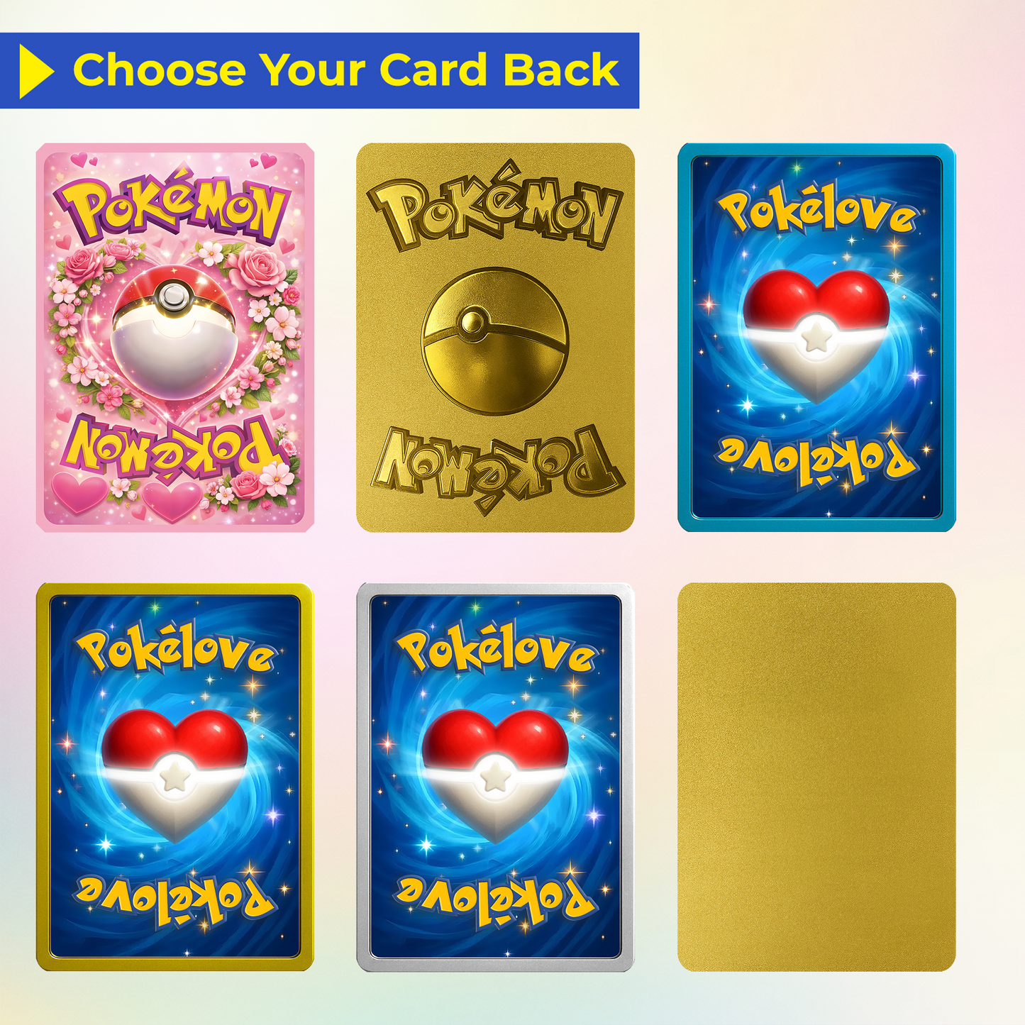 Custom Pokémon Cards with Anime Picture, Personalized Poke Cards Animated Style Gifts for Him and Her - CPC-04.B
