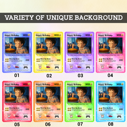Happy Birthday Custom Pokémon Card, Personalized Pokémon Card for Date of Birth - CPC-11