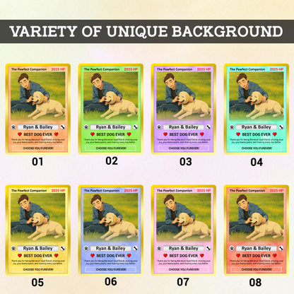 Custom Pokémon Card for Pet Lovers, Personalized Pokémon Card with Pet Photo for Dog Dad Dog Mom - CPC-10