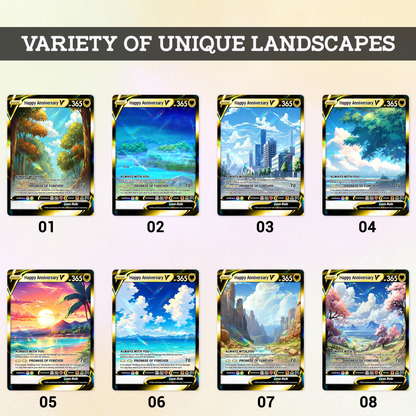 Happy Anniversary Personalized Pokémon Card, Anime Style Custom Pokémon Cards - CPC-03