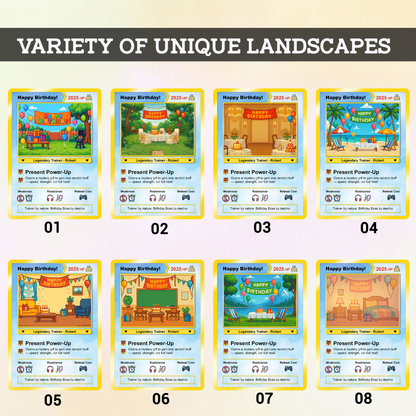 Happy Birthday Custom Pokémon Card - Pixel Characters &, Photo Upload Personalized Pokémon Card - CPC-13
