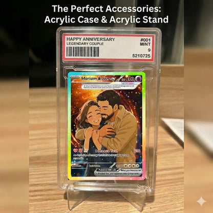 Custom Pokémon Cards with Anime Picture, Personalized Poke Cards Animated Style Gifts for Him and Her - CPC-04